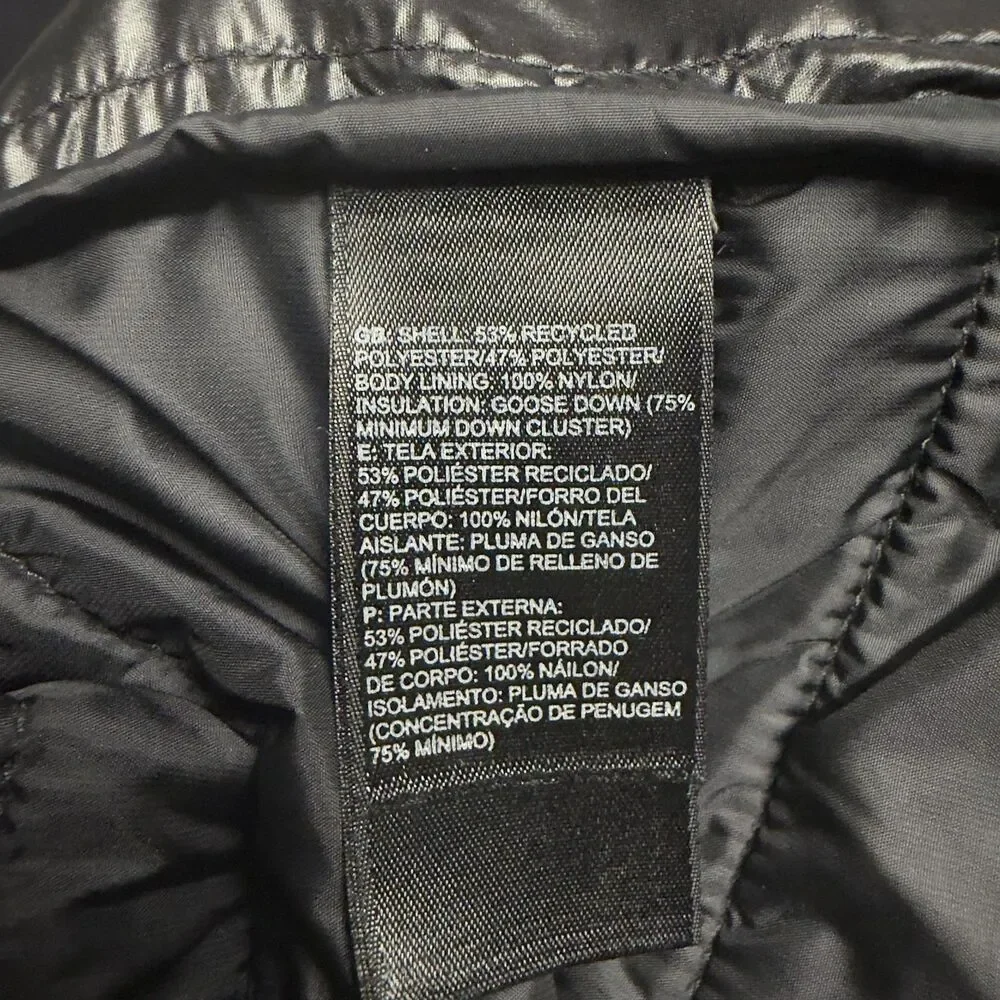 The North Face 550 Down Puffer Vest Mens XL Black Insulated Zip Outdoor Hiking